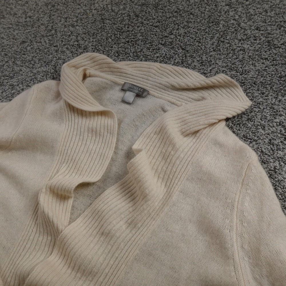 Charter Club Ivory Ribbed Shawl-Collar Cardigan